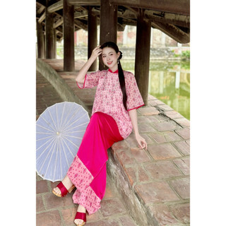 Sét áo cổ Tàu quần lụa hot Tết 2026( chụp Tết, Trung Thu, Pháp phục đi lễ chùa, chụp sen, Việt Phục)u