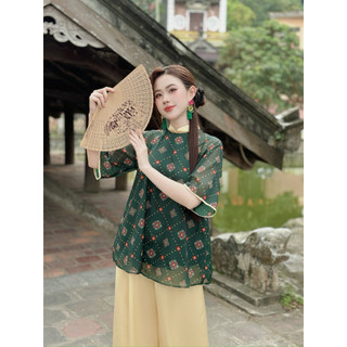 Sét áo cổ Tàu quần lụa hot Tết 2026( chụp Tết, Trung Thu, Pháp phục đi lễ chùa, chụp sen, Việt Phục)u