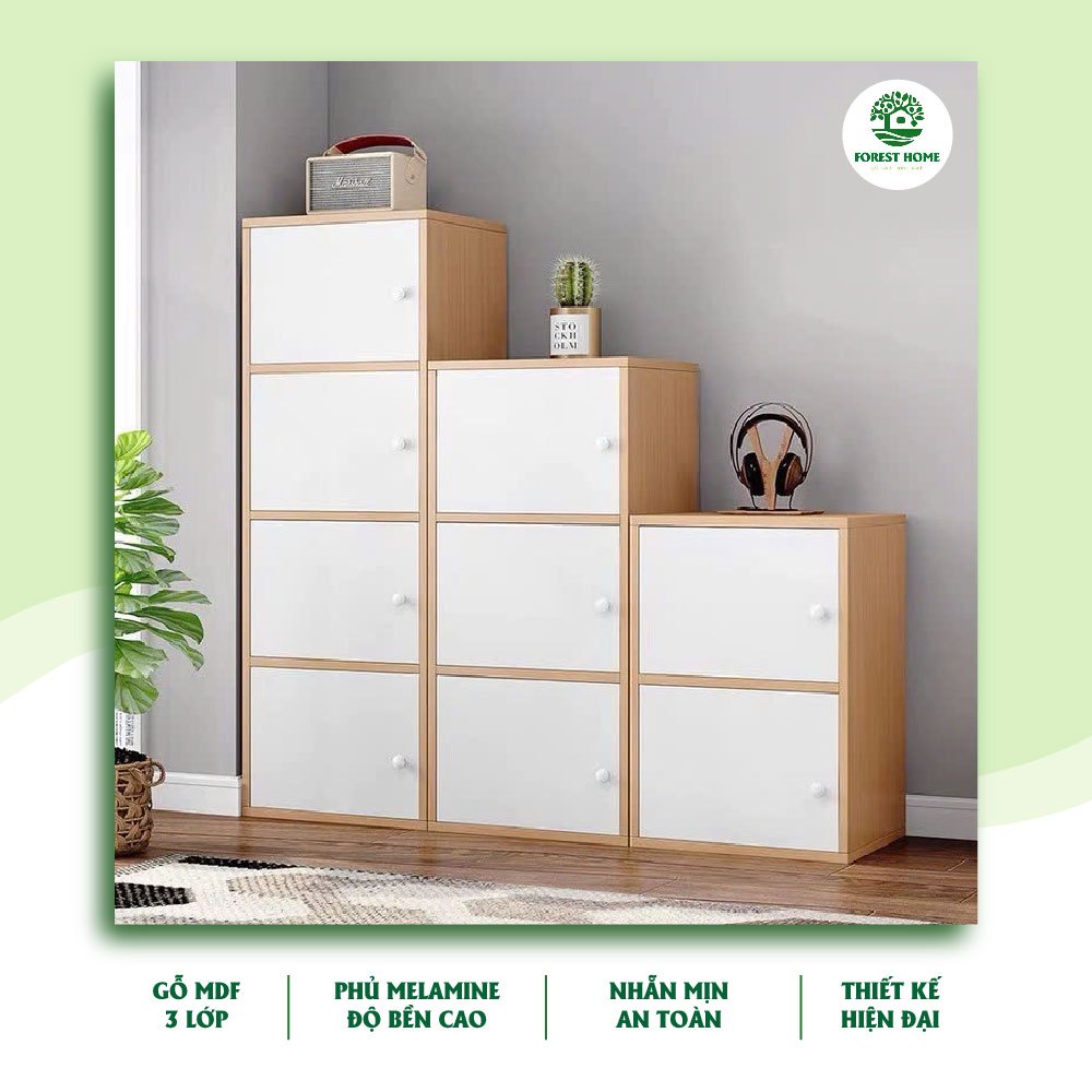 Tủ Decor Bắc Âu Nhiều Tầng Forest Home, Tủ Gỗ Đa Năng Để Đồ, Trang Trí Nhà Cửa Phong Cách Hiện Đại