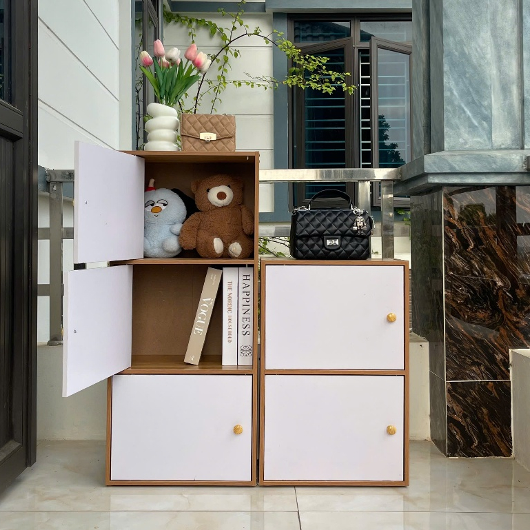 Tủ Decor Bắc Âu Nhiều Tầng Forest Home, Tủ Gỗ Đa Năng Để Đồ, Trang Trí Nhà Cửa Phong Cách Hiện Đại