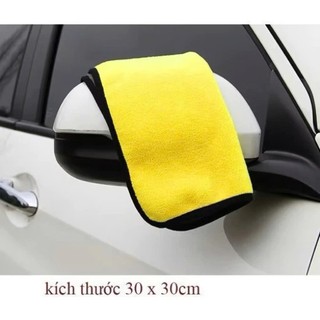 COMBO 2 Khăn lau rửa xe ô tô siêu thấm hút nước, lau bếp, lau kính chuyên dụng có 2 bông mặt cao cấp