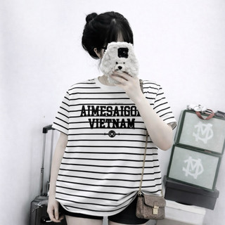 Áo Thun Cọc Tay Kẻ Sọc in hình Aimessaigon