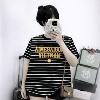 Áo Thun Cọc Tay Kẻ Sọc in hình Aimessaigon