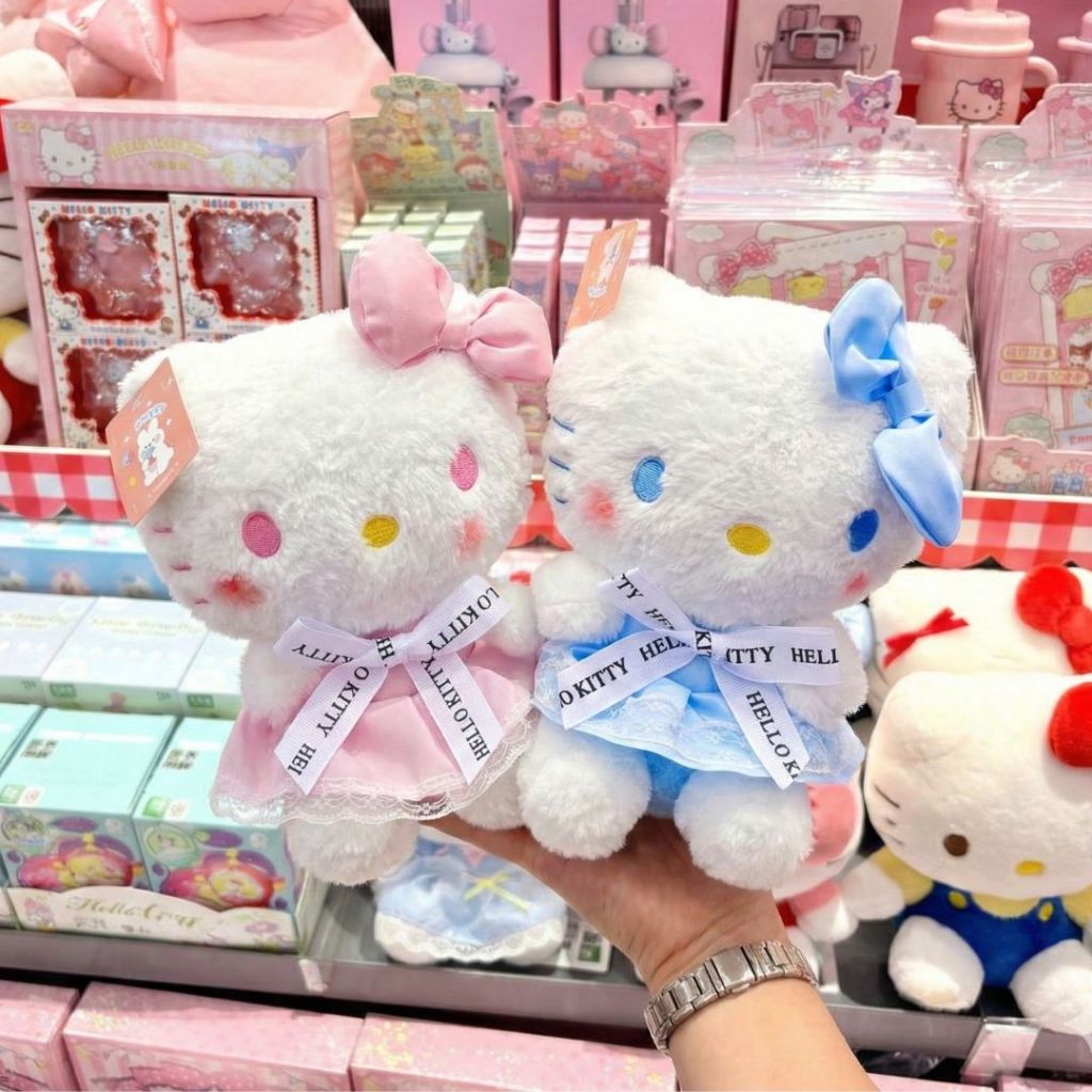 Gấu Bông Hello Kitty Mini Siêu Dễ Thương Làm Gấu Decor Để Bàn, Quà Tặng Cho Bé,Bạn Gái