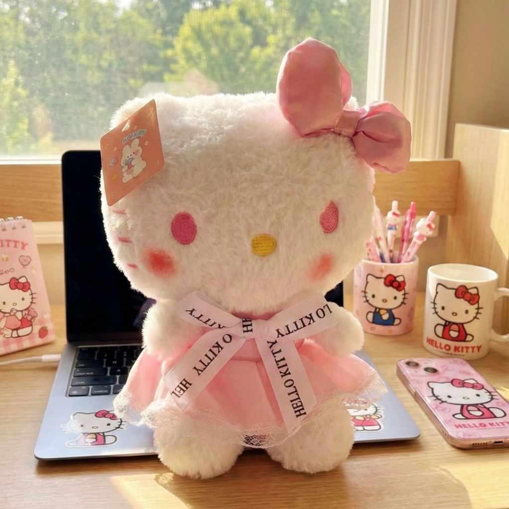 Gấu Bông Hello Kitty Mini Siêu Cấp Dễ Thương Làm Decor Bàn Học, Quà Tặng Cho Bé,Bạn Gái