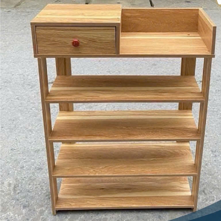 Kệ Giày Gỗ 5 Tầng Foresthome, Kệ Decor Đa Năng Có Hộp Tiện Lợi  Thiết Kế Hiện Đại, Chất Liệu Gỗ MDF Bền Đẹp