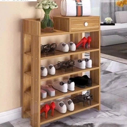 Kệ Giày Gỗ 5 Tầng Foresthome, Kệ Decor Đa Năng Có Hộp Tiện Lợi  Thiết Kế Hiện Đại, Chất Liệu Gỗ MDF Bền Đẹp