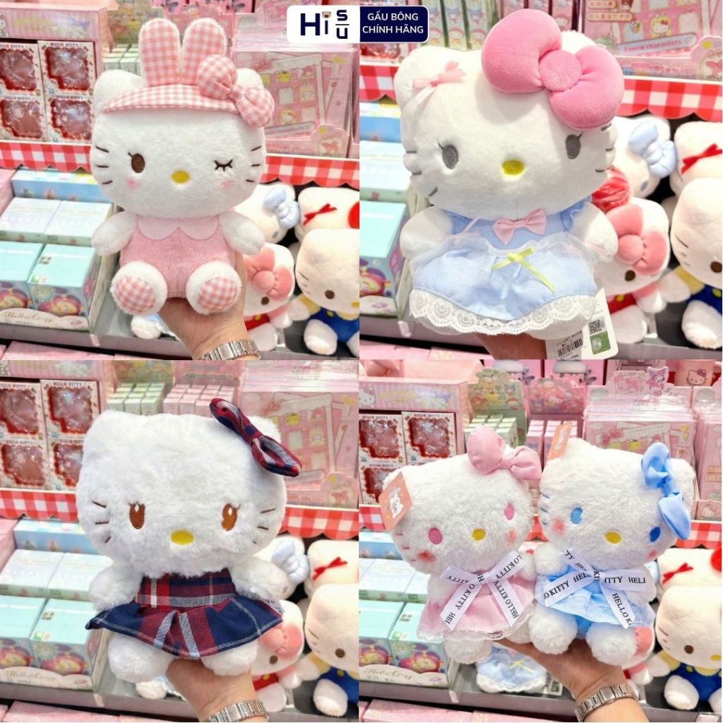 Gấu Bông Hello Kitty Mini Siêu Cấp Dễ Thương Làm Decor Bàn Học, Quà Tặng Cho Bé,Bạn Gái