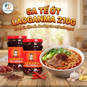 Sa Tế Ớt Cay Giòn Laoganma 210g - Ớt Chưng Dầu Trung Hoa Hảo Hạng Thơm Ngon Đậm Đà Luka Food