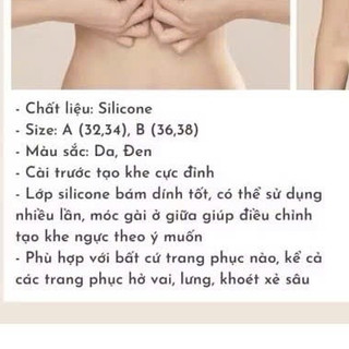 Áo Dán Ngực Nữ Cài Trước Tạo Khe, Gom Ngực Mút Dày 1 cm, 3cm, 6cm, Kèm Dây Trong Chống Tuột – VANVENE
