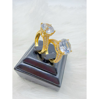 Trang sức phụ kiện dành cho nữ hàng cao cấp. hàng mới về nhẫn trang sức mạ vàng 18 K có đính đá lấp lánh,