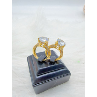 Trang sức phụ kiện dành cho nữ hàng cao cấp. hàng mới về nhẫn trang sức mạ vàng 18 K có đính đá lấp lánh,