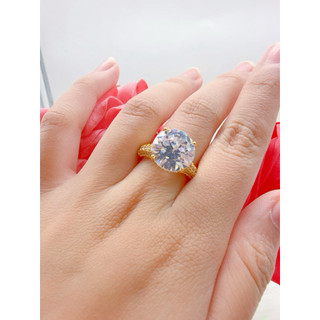 Trang sức phụ kiện dành cho nữ hàng cao cấp. hàng mới về nhẫn trang sức mạ vàng 18 K có đính đá lấp lánh,