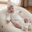 Set body kèm turban và tất chân nơ cho bé yêu mặc đầy tháng sự kiện