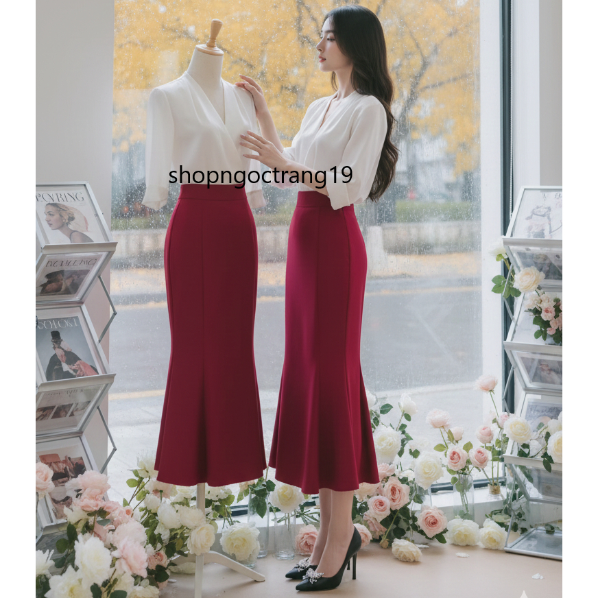 Chân Váy Đuôi Cá 8 Mảnh 80cm Chất Liệu Vitex 2 Lớp Siêu Sang Cho Dịp Tết 2026 SHOPNGOCTRANG19 CV185