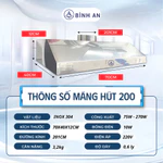 [COMBO HOT] Máy hút mùi bếp HF200-130W - Máng inox 201/ 304/Théo sơn tĩnh điện- Hút mùi,hút khói, phù hợp với gia đình. — ảnh 2