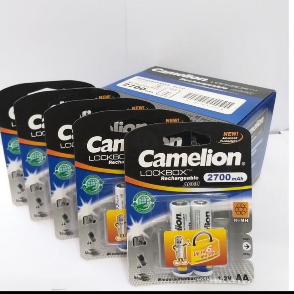 Bộ 10 Pin Sạc AA Camelion 2700 Mah LockBox | Shopee Việt Nam