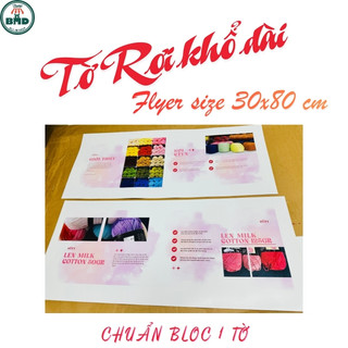Tờ rơi (Flyer) A4 hoặc 30x80cm - Catalogue A4 - Bloc chuẩn 1 tờ hoặc 1 quyển- in theo thiết kế