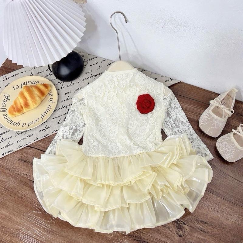 Váy ren bồng ba màu xinh xắn cho bé gái 10-30kg