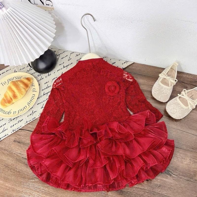 Váy ren bồng ba màu xinh xắn cho bé gái 10-30kg
