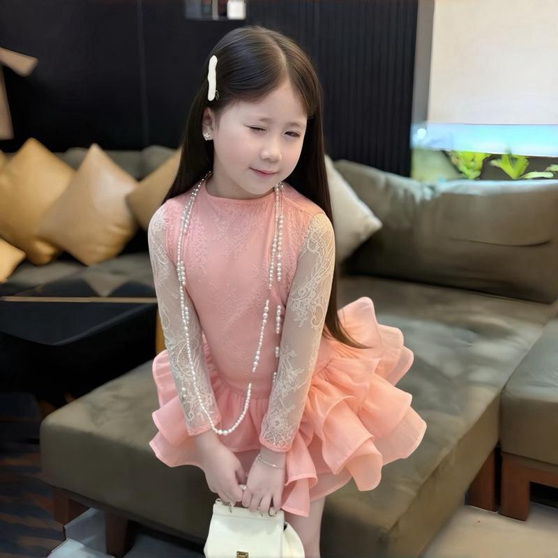 Váy ren bồng ba màu xinh xắn cho bé gái 10-30kg