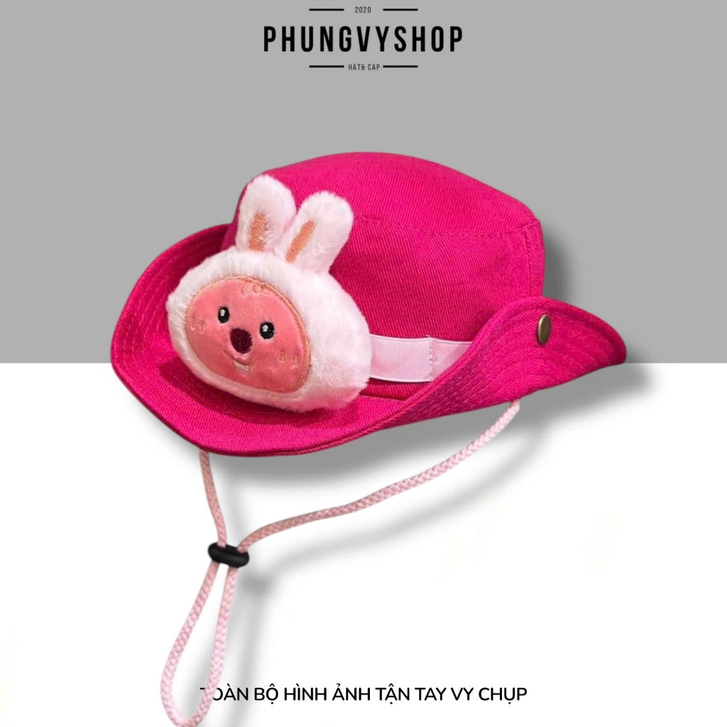 Bé 3-6 tuổi/ Mũ nón bucket tai bèo vành trẻ em gái trai phungvyshop- / Cao Bồi Trung GO /