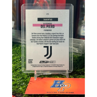 Thẻ bóng đá Del Piero Bona Fide Baller Topps Juventus Team Set 2025/26