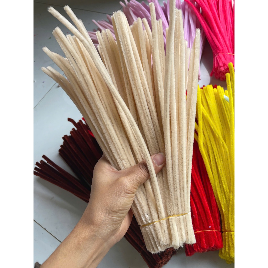 [HỎA TỐC HCM] KẼM NHUNG LÀM HOA TẾT,LỄ 14/2, 8/3 HANDMADE QUÀ TẶNG TRANG TRÍ NHIỀU MÀU LOẠI 1 7-8MM ANGIHOME