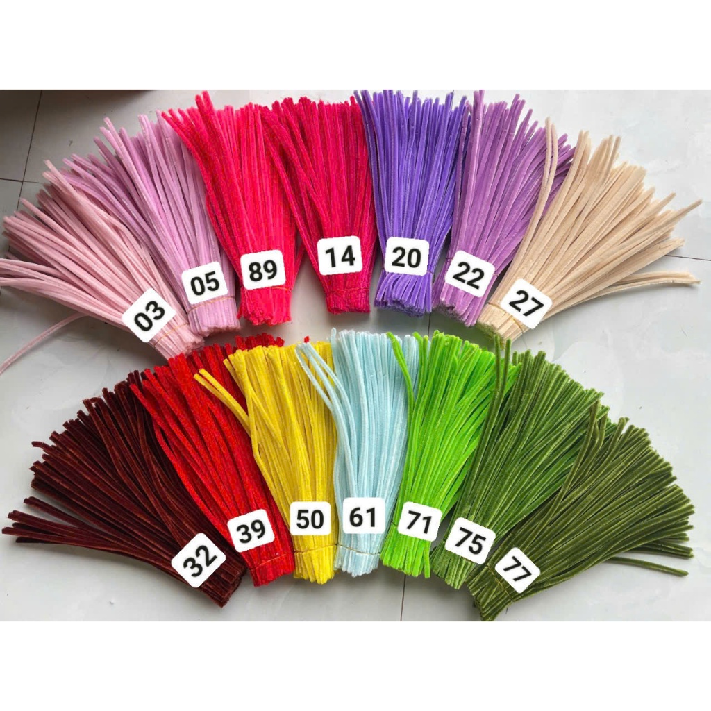 [HỎA TỐC HCM] KẼM NHUNG LÀM HOA TẾT,LỄ 14/2, 8/3 HANDMADE QUÀ TẶNG TRANG TRÍ NHIỀU MÀU LOẠI 1 7-8MM ANGIHOME