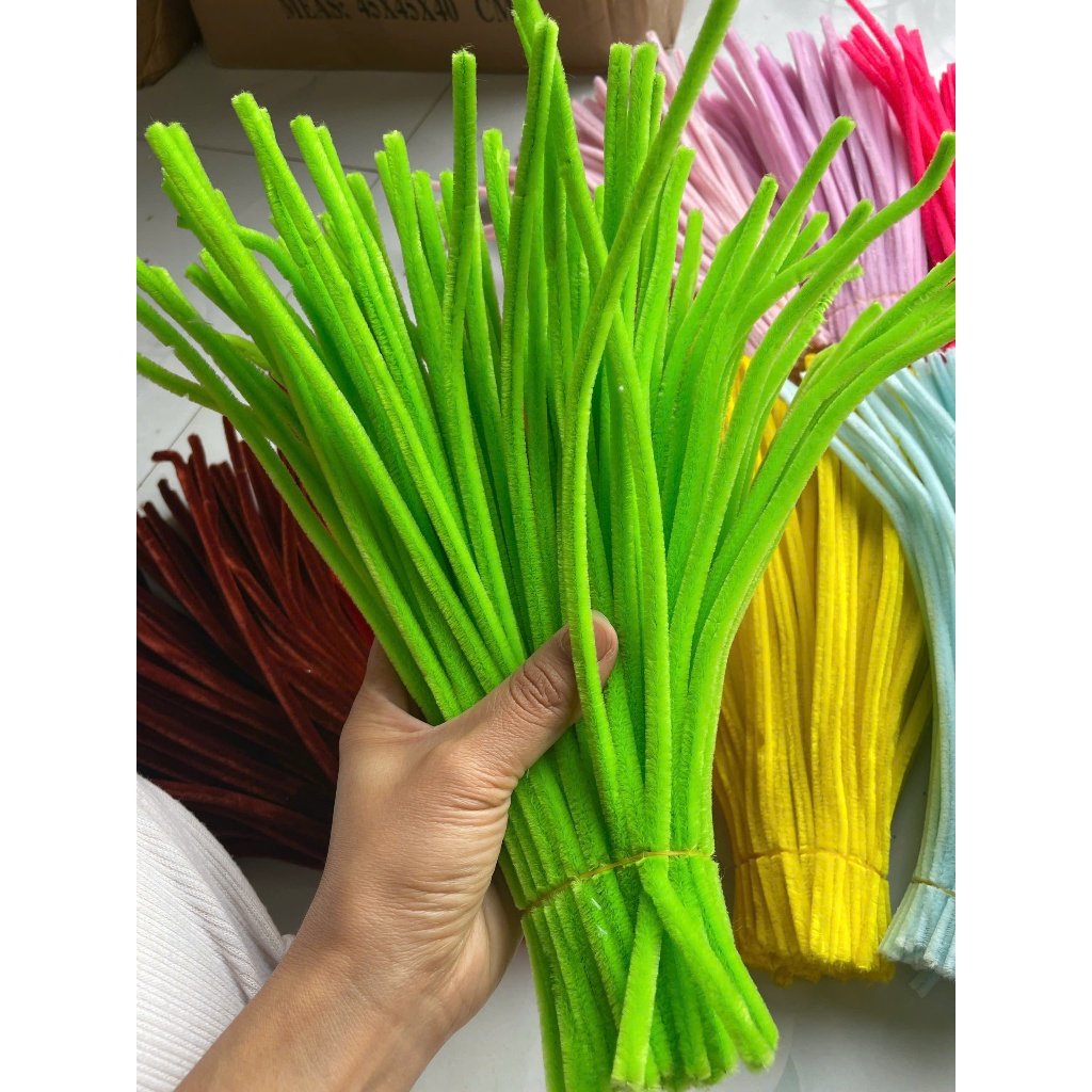 [HỎA TỐC HCM] KẼM NHUNG LÀM HOA TẾT,LỄ 14/2, 8/3 HANDMADE QUÀ TẶNG TRANG TRÍ NHIỀU MÀU LOẠI 1 7-8MM ANGIHOME