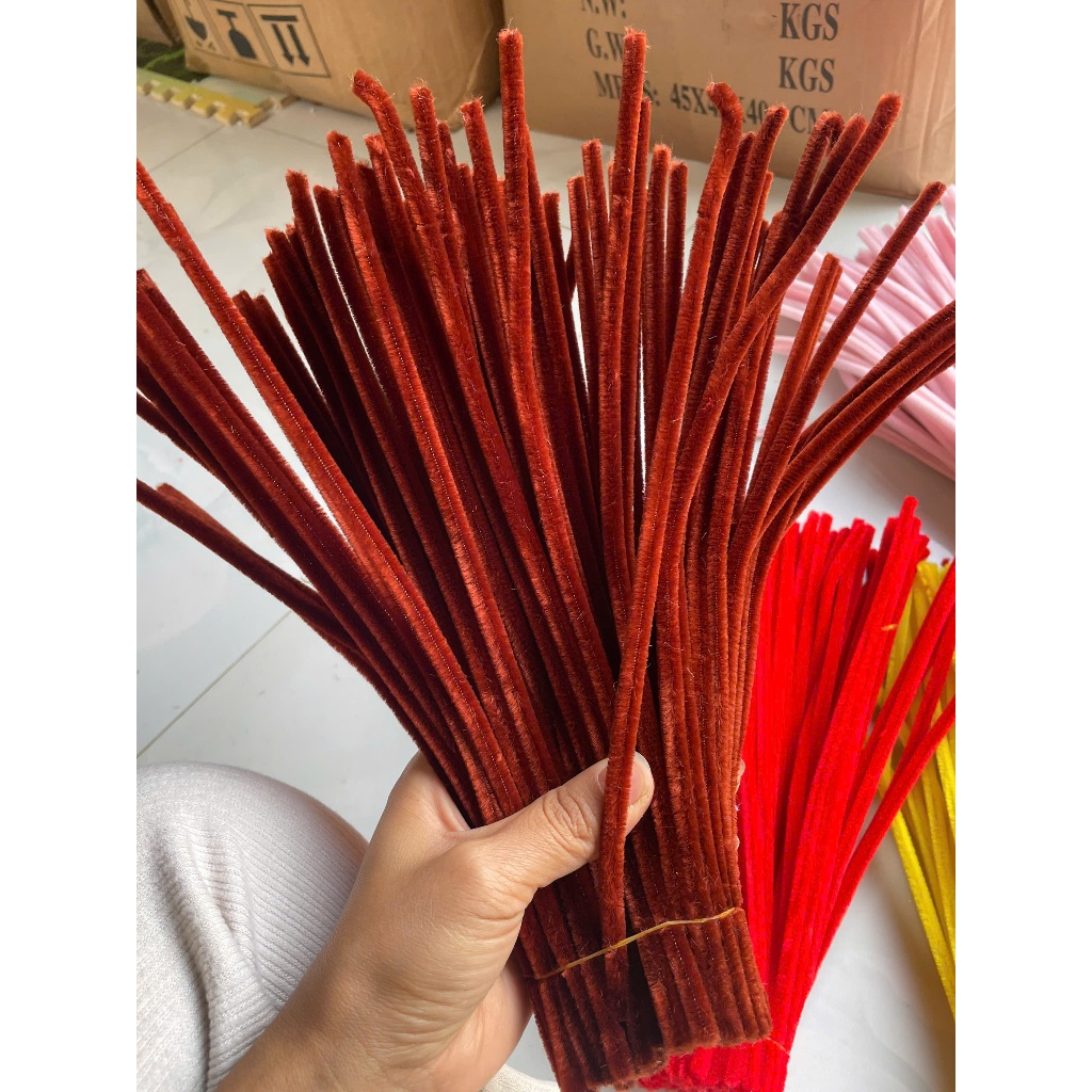 [HỎA TỐC HCM] KẼM NHUNG LÀM HOA TẾT,LỄ 14/2, 8/3 HANDMADE QUÀ TẶNG TRANG TRÍ NHIỀU MÀU LOẠI 1 7-8MM ANGIHOME