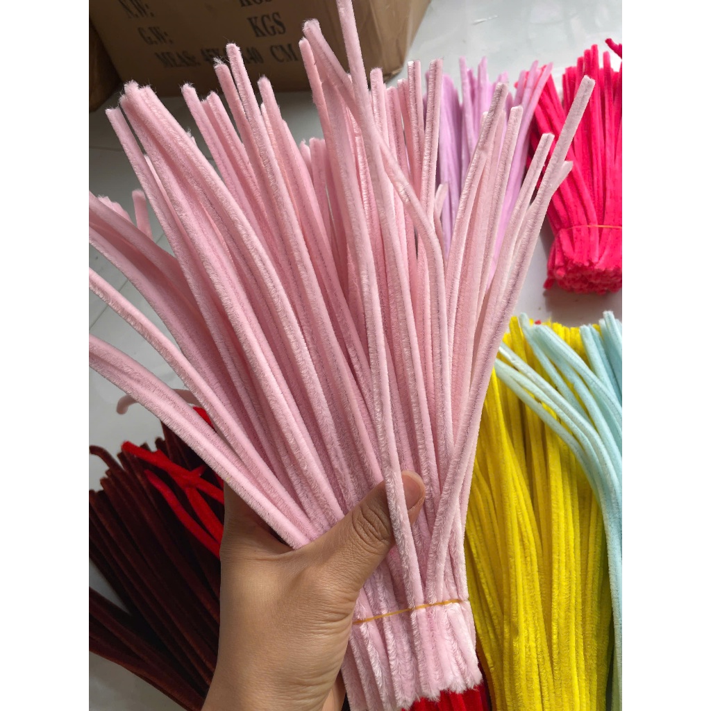 [HỎA TỐC HCM] KẼM NHUNG LÀM HOA TẾT,LỄ 14/2, 8/3 HANDMADE QUÀ TẶNG TRANG TRÍ NHIỀU MÀU LOẠI 1 7-8MM ANGIHOME