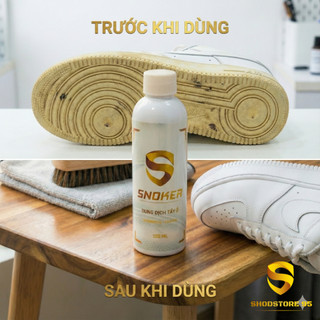 Dung dịch tẩy ố vàng đế giày Snoker, dung tích 120ml, tẩy ố vàng trên chất liệu nhựa, cao su