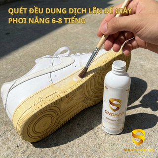Dung dịch tẩy ố vàng đế giày Snoker, dung tích 120ml, tẩy ố vàng trên chất liệu nhựa, cao su