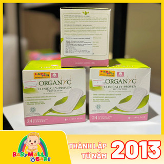 Băng Vệ Sinh Hàng Ngày Hữu Cơ Organyc Panty Liners Flat Light Siêu Mỏng 24 Miếng | Babymall & Care
