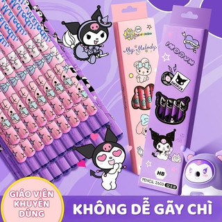 Bút chì HB in hình nhân vật hoạt hình được yêu thích, bộ combo 24 bút cute là món quà tuyệt vời cho năm học mới