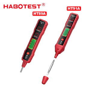 HABOTEST HT89A HT91A Máy kiểm tra điện áp AC 12-300V Dữ liệu giữ dây phát hiện liên tục Tắt tự động Đánh sáng LED đo màn