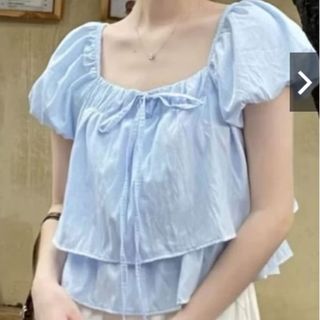 Áo voan nữ tay phồng dáng xòe cổ vuông chất voan mềm nhẹ xanh dương xanh mint vàng VANISA CT503