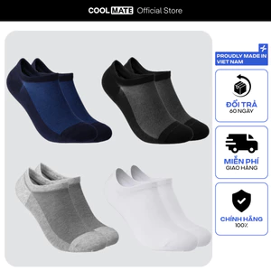 Pack 4 tất cổ ngắn casual mềm mại, thoáng khí, thấm hút mồ hôi tốt - Coolmate