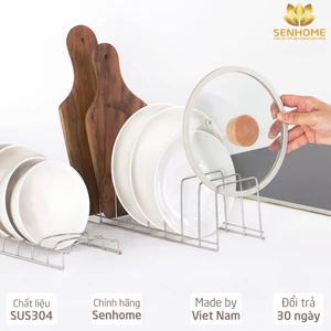 Giá để chén bát đĩa tô inox 304 cao cấp Senhome - sắp xếp trong tủ bếp hoặc kệ bếp