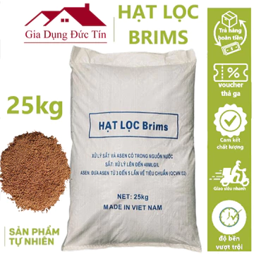 25kg hạt Brims lọc nước xử lý kim loại nặng trong nước, lọc thô, lọc nước sinh hoạt. Lọc đầu nguồn.