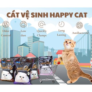 [CHÍNH HÃNG] Cát Đất Sét Vệ Sinh Happy Cat Cho Mèo 10L