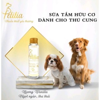 [GIẢM 50%] Sữa tắm hữu cơ Petitia 30ml cho chó, hương Vanilla ngọt ngào, thư thái, dưỡng lông, lưu hương