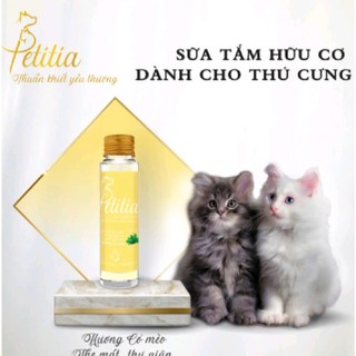 [GIẢM 50%] Sữa tắm hữu cơ Petitia 30ml cho chó mèo, hương Phấn hoa anh đào trong trẻo, dưỡng lông, lưu hương