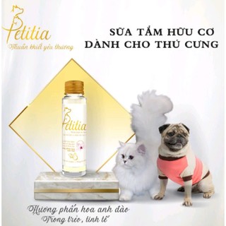 [GIẢM 50%] Sữa tắm hữu cơ Petitia 30ml cho chó, hương Vanilla ngọt ngào, thư thái, dưỡng lông, lưu hương