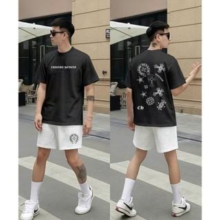 Bộ Phông Ngắn Tay Hè Chữ CHERME  Cá Tính, Chất Liệu Cotton Khô Mềm Mịn Thấm Hút Mồ Hôi Cực Tốt