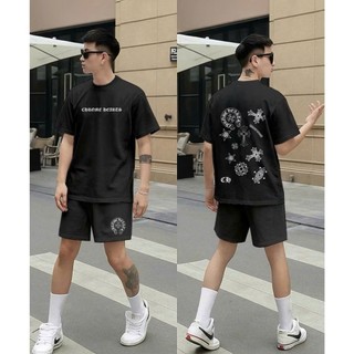 Bộ Phông Ngắn Tay Hè Chữ CHERME  Cá Tính, Chất Liệu Cotton Khô Mềm Mịn Thấm Hút Mồ Hôi Cực Tốt