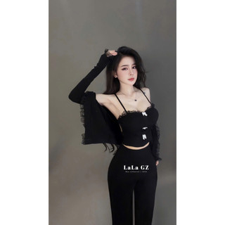 Sét áo cadigan+áo 2 dây+quần dài ống loe tôn dáng ạ 💯💝đi CHƠI, đi LÀM ,đi du lịch sang chảnh, xinh XINH đẹp