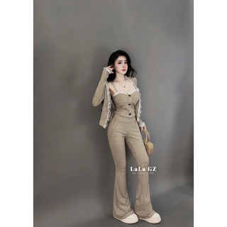 Sét áo cadigan+áo 2 dây+quần dài ống loe tôn dáng ạ 💯💝đi CHƠI, đi LÀM ,đi du lịch sang chảnh, xinh XINH đẹp