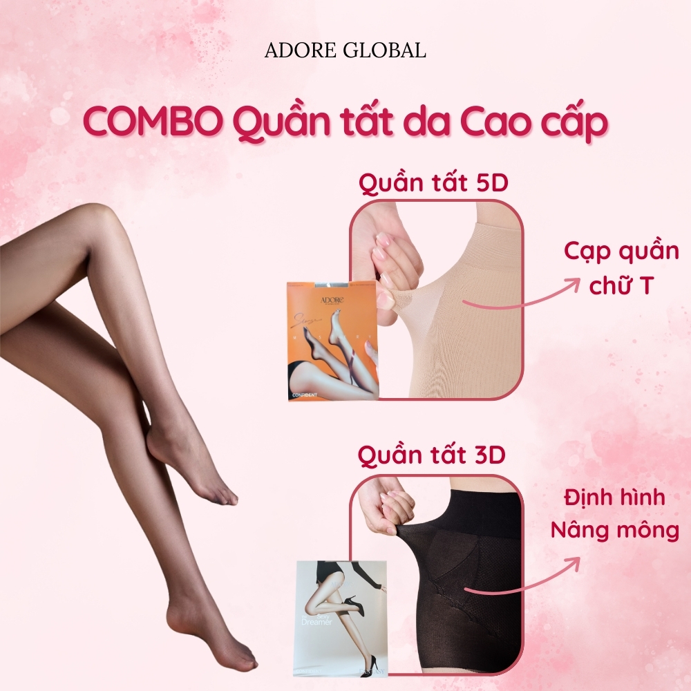 Combo Quần Tất Da Siêu Trong Cao Cấp Tặng Tất Chân Adore - Adore Global